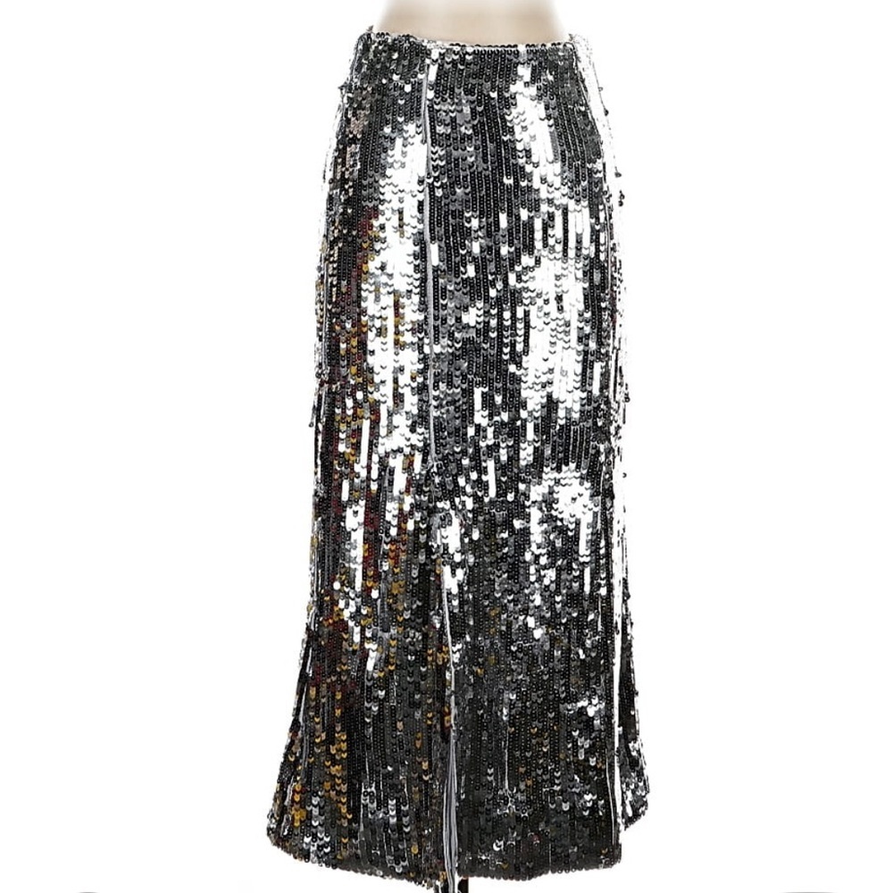 J. Crew Collection Limited Edition | Sequin Silver Maxi Skirt (great condition)